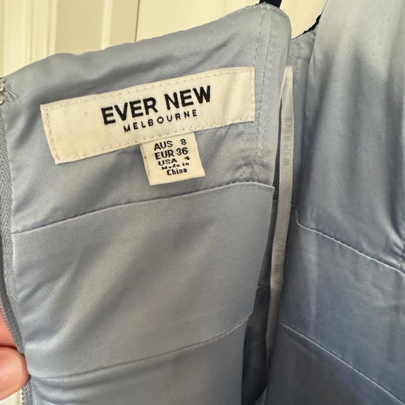 Ever New Women's Linear Fit and Flare Lace Eyelet Mini Dress Size 2 Navy - Picture 4 of 11